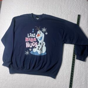 Gildan Navy Blue Olaf Crewneck Sweater